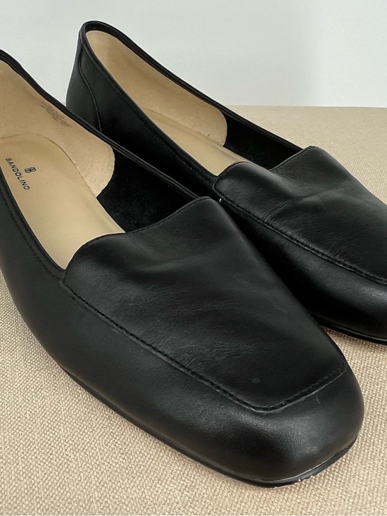 Bandolino Shoes - Bandolino BDLiberty Black Leather Square-Toe Loafers